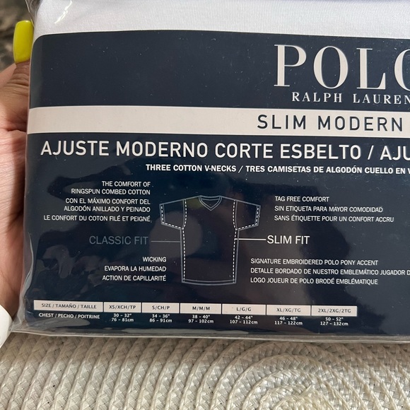 Polo Ralph Lauren 3 Cotton V necks Slim Fit - Picture 8 of 8
